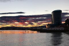 20B Sunset Over The Strait Of Magellan And Punta Arenas Chile With The Modern Hotel Dreams del Estrecho From The Waterfront.jpg